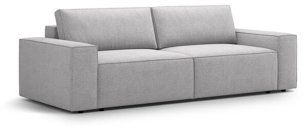 Jasnoszara rozkładana sofa z materiału bouclé 247 cm Jodie – Micadoni Home