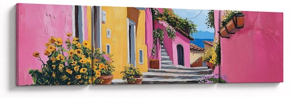 Obraz - Różowa uliczka (170x50 cm)