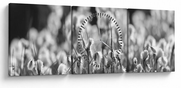 Obraz - Letnia łąka (z zegarem) (90x30 cm)