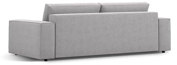 Jasnoszara rozkładana sofa z materiału bouclé 247 cm Jodie – Micadoni Home
