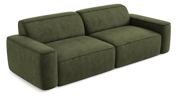 Zielona sofa z tkaniny szenilowej 244 cm Omao – Makamii