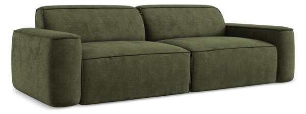 Zielona sofa z tkaniny szenilowej 244 cm Omao – Makamii