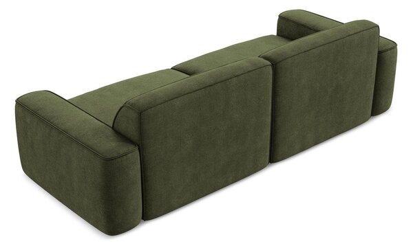 Zielona sofa z tkaniny szenilowej 244 cm Omao – Makamii