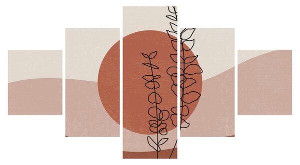 Obraz - Boho leaves N⁰1 (125x70 cm)