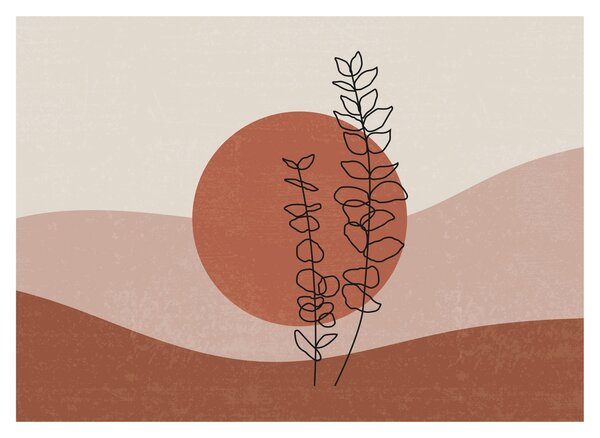 Obraz - Boho leaves N⁰1 (70x50 cm)