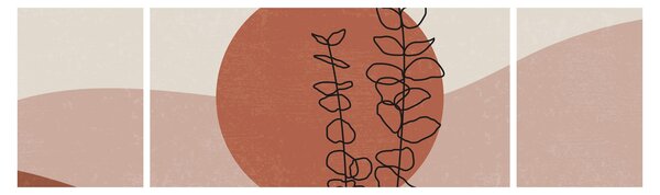 Obraz - Boho leaves N⁰1 (170x50 cm)