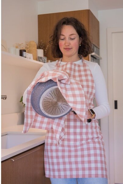 Bawełniany fartuch Gingham – Tiseco Home Studio