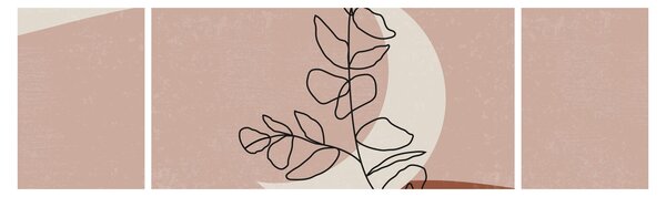 Obraz - Boho leaves N⁰2 (170x50 cm)
