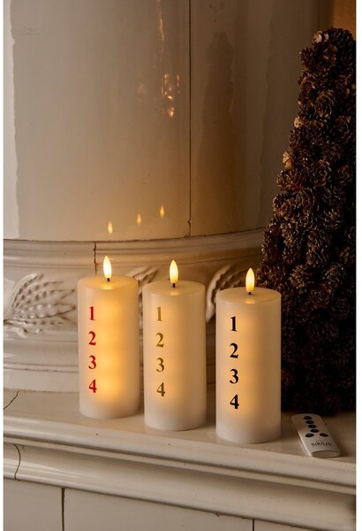 Świeczka LED na baterie (wysokość 15 cm) Sille Advent – Sirius