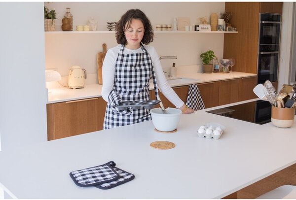 Bawełniany fartuch Gingham – Tiseco Home Studio