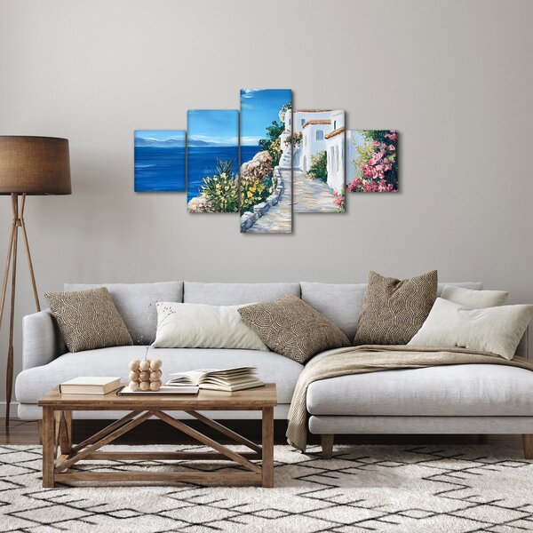 Obraz - Uliczka nad morzem (125x70 cm)