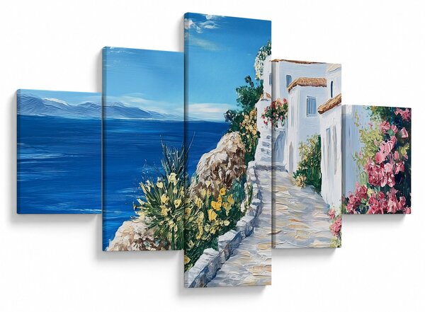 Obraz - Uliczka nad morzem (125x70 cm)