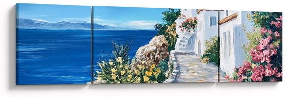 Obraz - Uliczka nad morzem (170x50 cm)