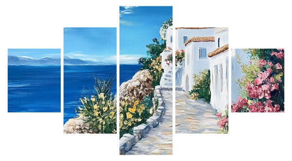 Obraz - Uliczka nad morzem (125x70 cm)