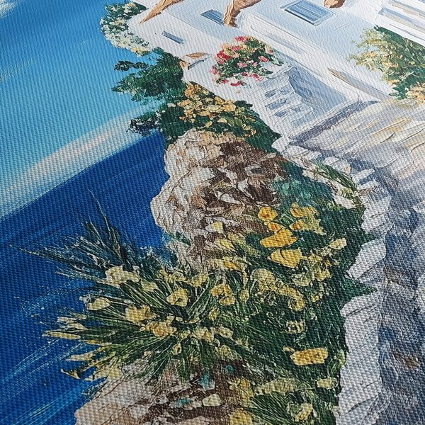 Obraz - Uliczka nad morzem (125x70 cm)