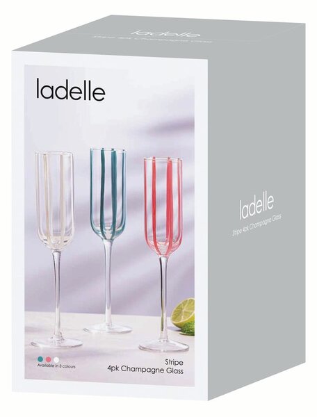 Kieliszki do szampana zestaw 4 szt. 180 ml Stripe – Ladelle