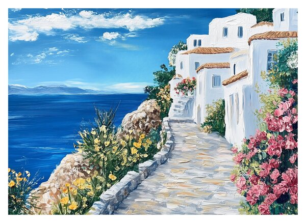 Obraz - Uliczka nad morzem (70x50 cm)