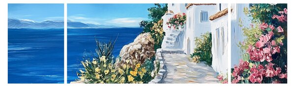 Obraz - Uliczka nad morzem (170x50 cm)