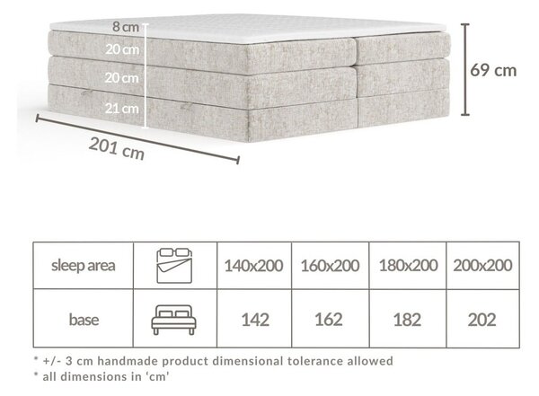 Ciemnozielone łóżko kontynentalne ze schowkiem bez zagłówka 140x200 cm Juniper – Maison de Rêve