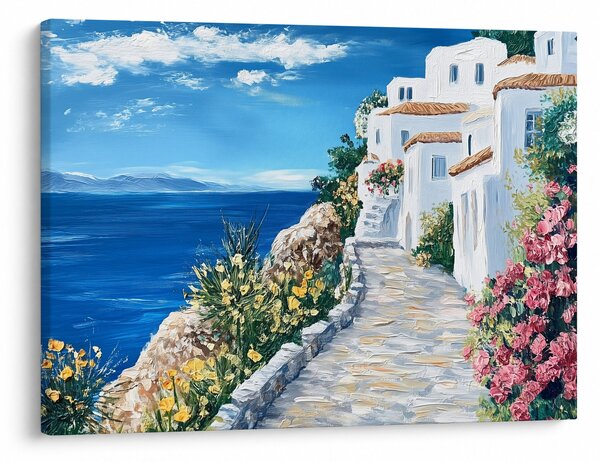 Obraz - Uliczka nad morzem (70x50 cm)