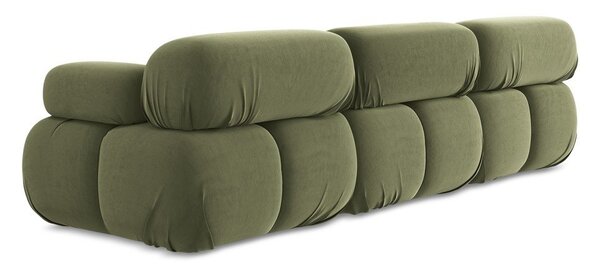 Jasnozielona aksamitna sofa modułowa 285 cm Lokua – Makamii