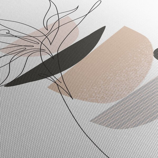 Obraz - Line art flowers N⁰1 (70x50 cm)