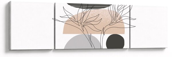 Obraz - Line art flowers N⁰2 (170x50 cm)