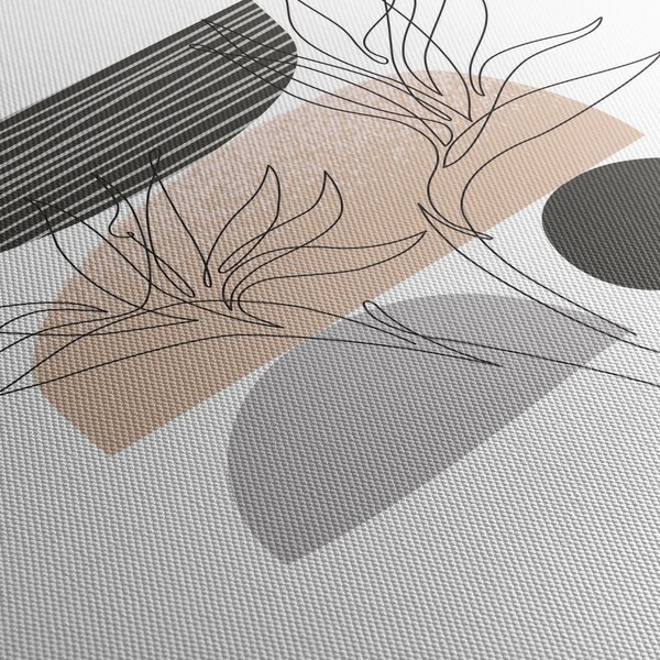Obraz - Line art flowers N⁰2 (125x70 cm)
