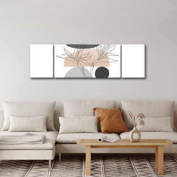Obraz - Line art flowers N⁰2 (170x50 cm)