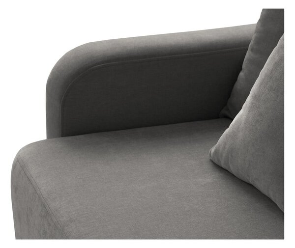 Szara rozkładana sofa ze schowkiem 231 cm Elen – Micadoni