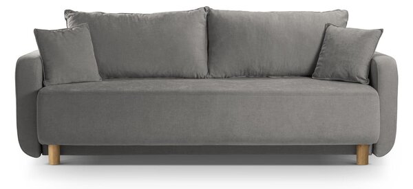 Szara rozkładana sofa ze schowkiem 231 cm Elen – Micadoni