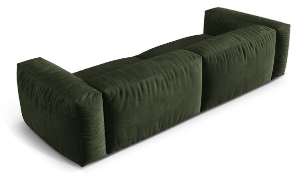 Zielona aksamitna sofa modułowa 320 cm Martina – Micadoni