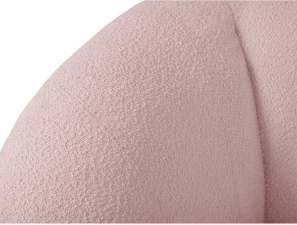 Jasnoróżowa sofa z materiału bouclé 210 cm Essen – Cosmopolitan Design