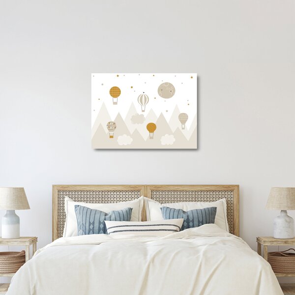Obraz na szkle - Latające balony (70x50 cm)