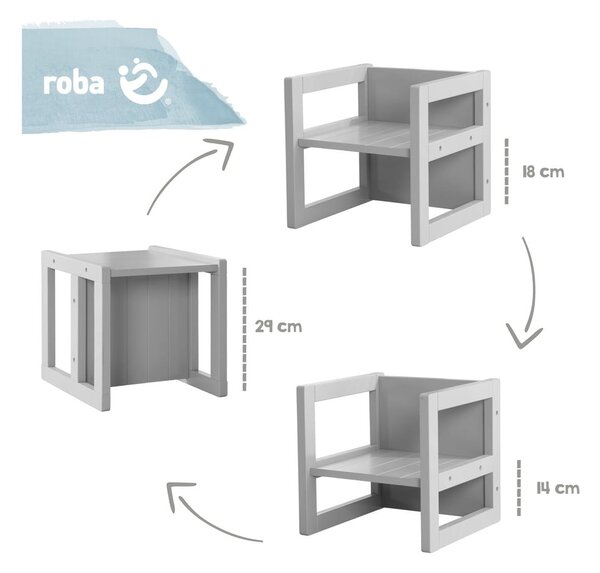 Szare krzesło dziecięce – Roba