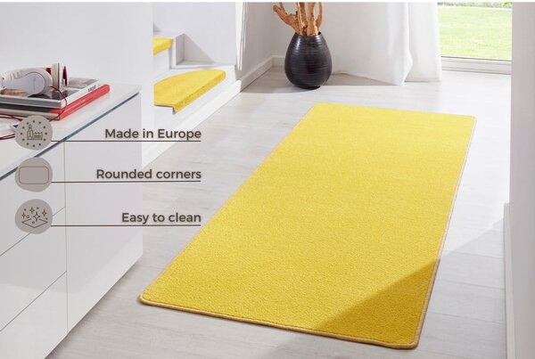 Żółty chodnik Hanse Home Fancy, 80x300 cm