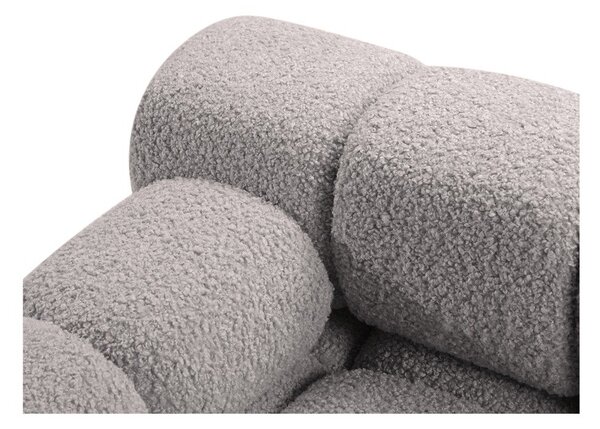 Jasnoszary narożnik modułowy z materiału bouclé (lewostronny) Bellis – Micadoni Home