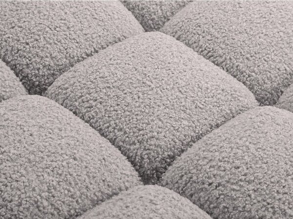 Jasnoszary narożnik modułowy z materiału bouclé (lewostronny) Bellis – Micadoni Home