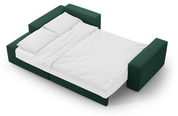 Zielony rozkładany narożnik (lewostronny) Jodie – Micadoni Home