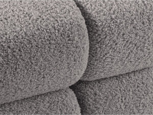 Jasnoszary narożnik modułowy z materiału bouclé (lewostronny) Bellis – Micadoni Home
