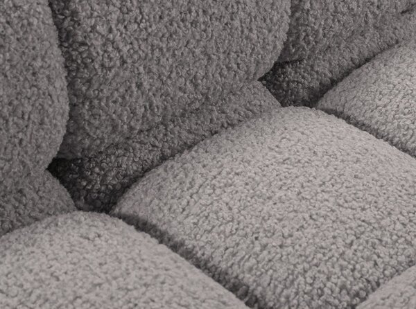 Jasnoszary narożnik modułowy z materiału bouclé (lewostronny) Bellis – Micadoni Home