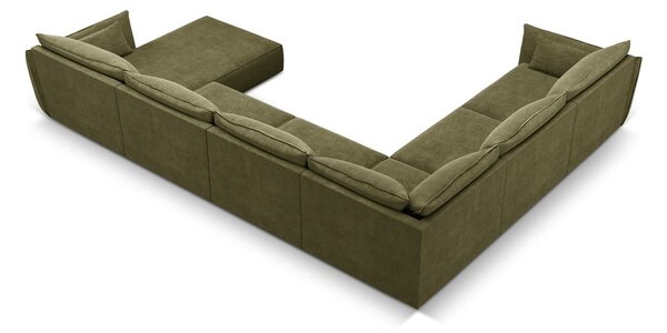 Zielony narożnik (lewostronny) Vanda – Mazzini Sofas