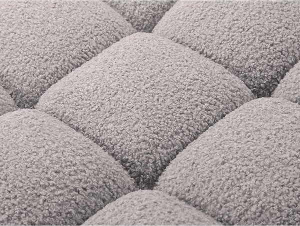 Jasnoszary narożnik modułowy z materiału bouclé (prawostronny) Bellis – Micadoni Home