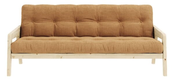 Musztardowa rozkładana sofa 190 cm Grab Clear – Karup Design