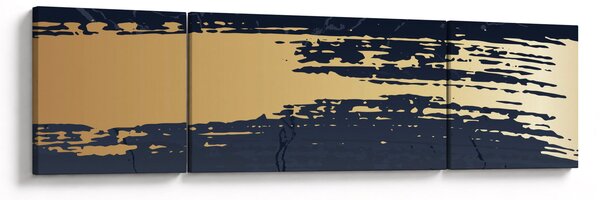 Obraz - Niebiesko-złota abstrakcja N⁰2 (170x50 cm)