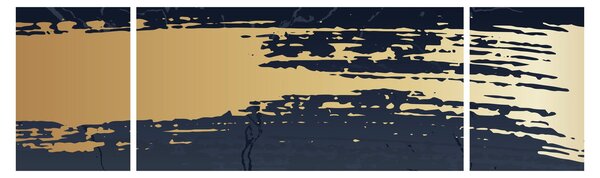Obraz - Niebiesko-złota abstrakcja N⁰2 (170x50 cm)