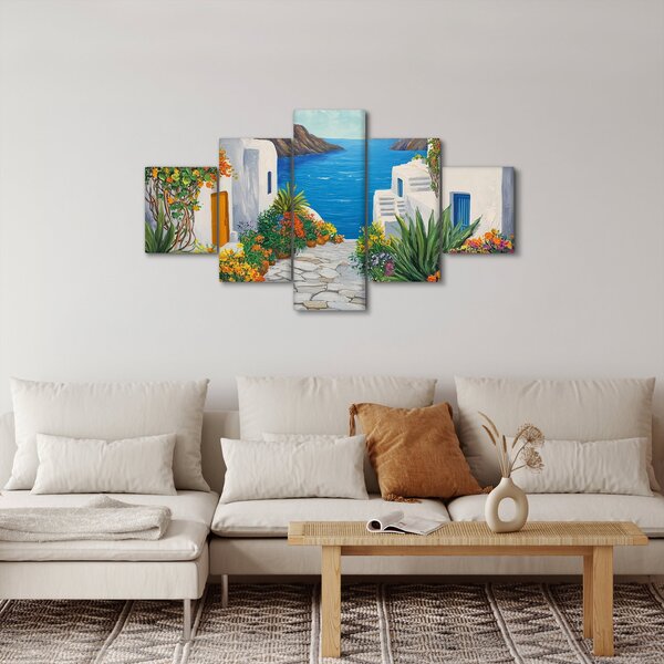 Obraz - Grecka uliczka (125x70 cm)