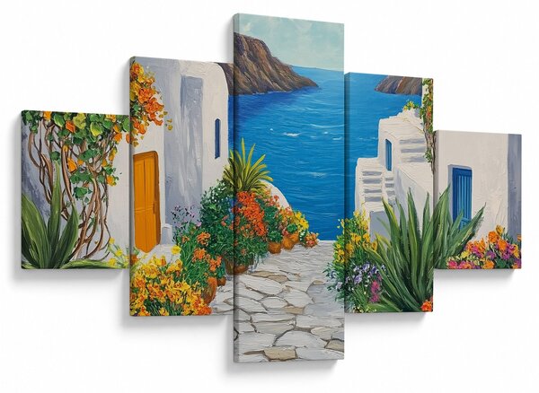 Obraz - Grecka uliczka (125x70 cm)