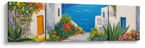 Obraz - Grecka uliczka (170x50 cm)