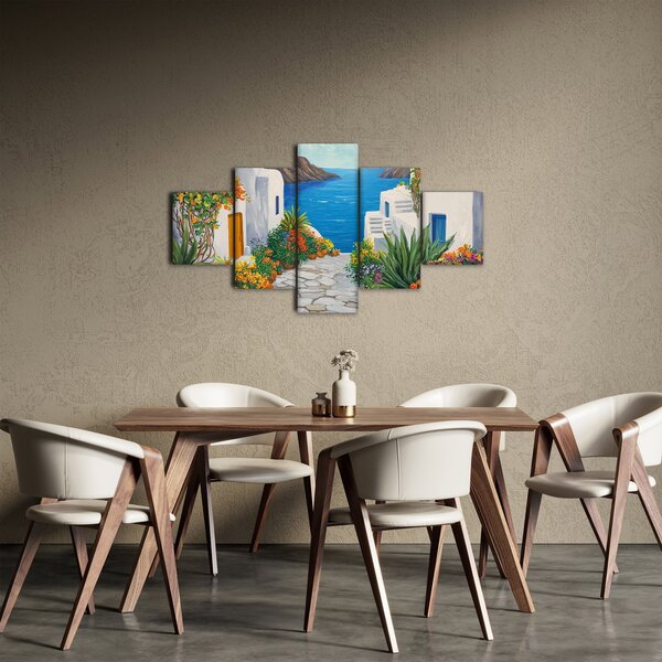 Obraz - Grecka uliczka (125x70 cm)